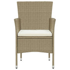 Garten-Essstühle 4 Stk. Poly Rattan Beige