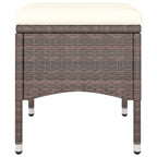 4-tlg. Gartenstuhl und Hocker Set Poly Rattan Braun