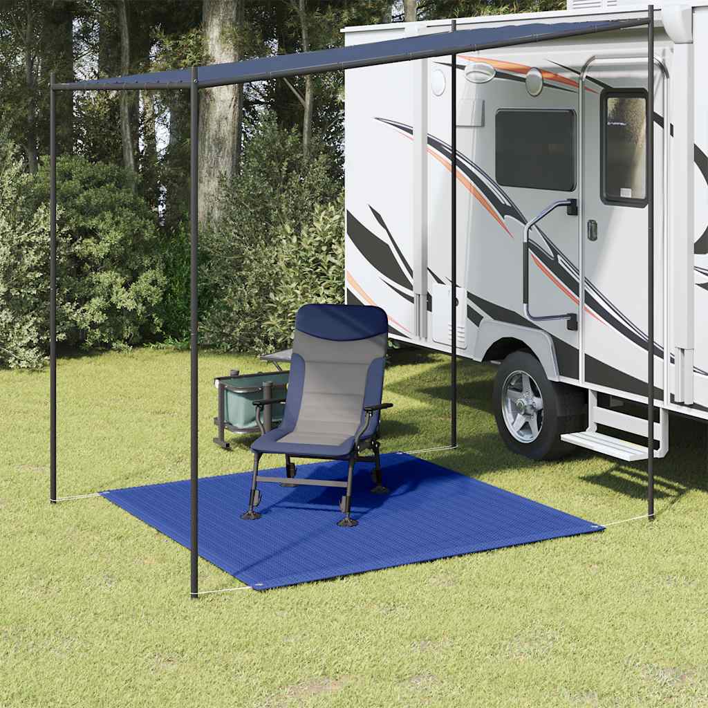Zeltteppich 200x200 cm Blau HDPE