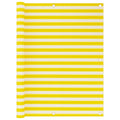 Balkon-Sichtschutz Gelb und Weiß 120x500 cm HDPE