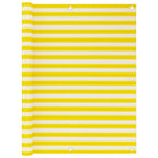 Balkon-Sichtschutz Gelb und Weiß 120x500 cm HDPE