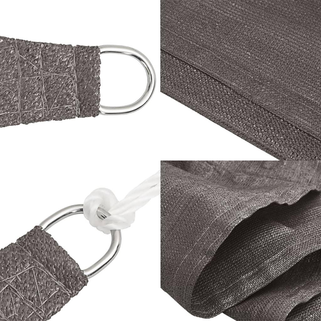Sonnensegel 160 g/m² Anthrazit 3x4x5 m HDPE