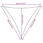 Sonnensegel 160 g/m² Anthrazit 4x4x4 m HDPE