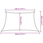 Sonnensegel 160 g/m² Anthrazit 3/4x2 m HDPE