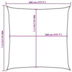 Sonnensegel 160 g/m² Beige 4x4 m HDPE