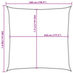 Sonnensegel 160 g/m² Beige 5x5 m HDPE