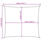 Sonnensegel 160 g/m² Beige 2,5x3 m HDPE