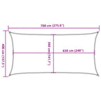 Sonnensegel 160 g/m² Beige 4x7 m HDPE