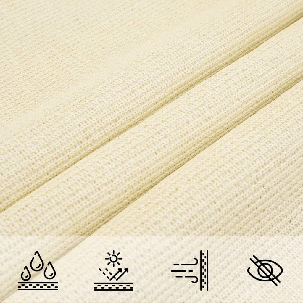 Sonnensegel 160 g/m² Creme 2,5x3 m HDPE