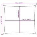 Sonnensegel 160 g/m² Creme 2,5x3 m HDPE