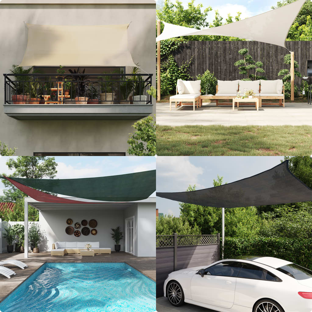 Sonnensegel 160 g/m² Creme 2,5x4,5 m HDPE