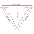 Sonnensegel 160 g/m² Cremeweiß 2,5x2,5x3,5 m HDPE