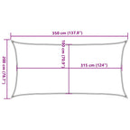 Sonnensegel 160 g/m² Weiß 2x3,5 m HDPE
