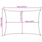Sonnensegel 160 g/m² Weiß 5x7 m HDPE