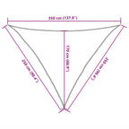 Sonnensegel 160 g/m² Weiß 2,5x2,5x3,5 m HDPE