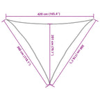 Sonnensegel 160 g/m² Weiß 3x3x4,2 m HDPE