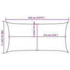 Sonnensegel 160 g/m² Rechteckig Hellgrün 2x3,5 m HDPE