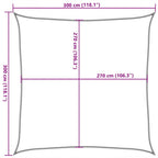 Sonnensegel 160 g/m² Taupe 3x3 m HDPE