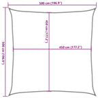 Sonnensegel 160 g/m² Taupe 5x5 m HDPE