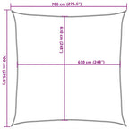 Sonnensegel 160 g/m² Taupe 7x7 m HDPE