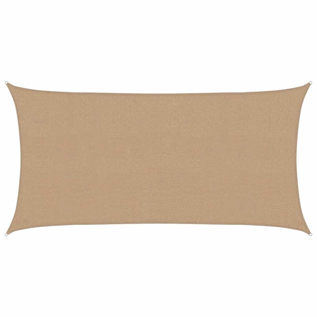 Sonnensegel 160 g/m² Taupe 2x4 m HDPE
