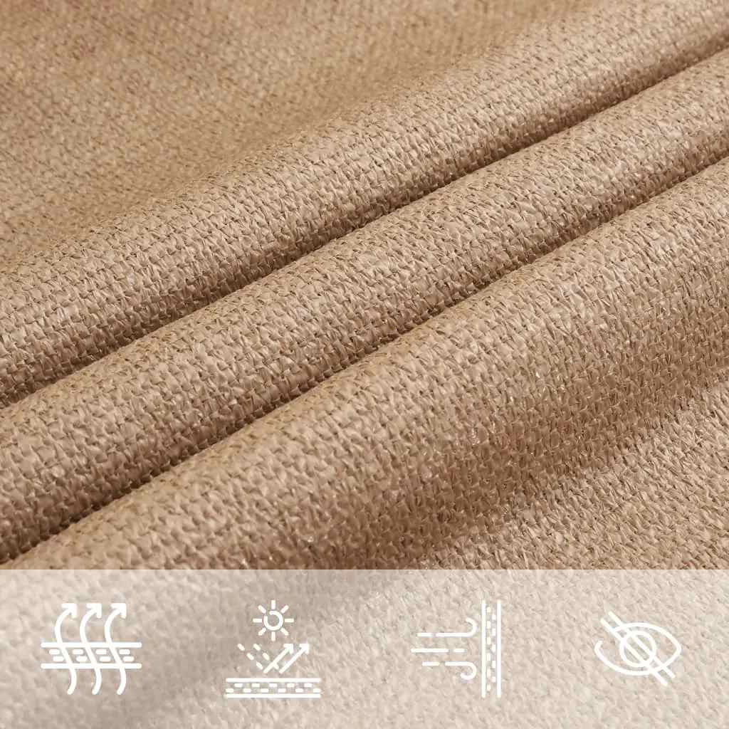 Sonnensegel 160 g/m² Taupe 2x4 m HDPE