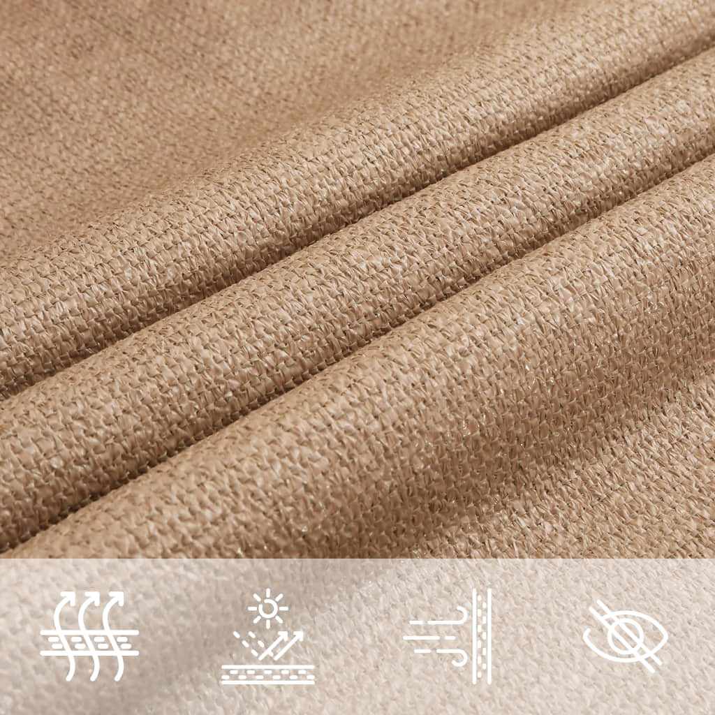 Sonnensegel 160 g/m² Taupe 2x5 m HDPE