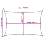 Sonnensegel 160 g/m² Taupe 3x4 m HDPE