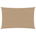 Sonnensegel 160 g/m² Taupe 3x5 m HDPE