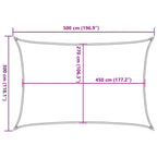Sonnensegel 160 g/m² Taupe 3x5 m HDPE