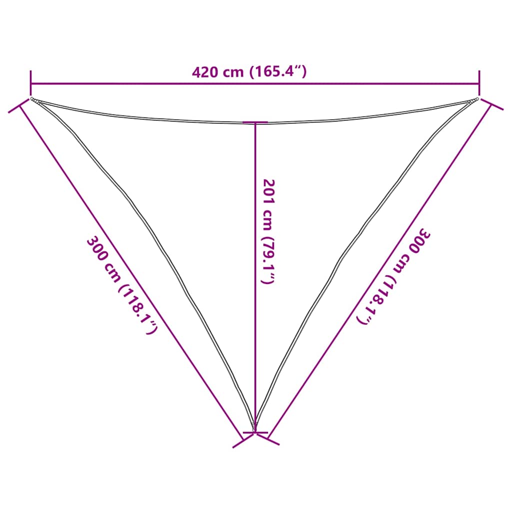 Sonnensegel 160 g/m² Taupe 3x3x4,2 m HDPE