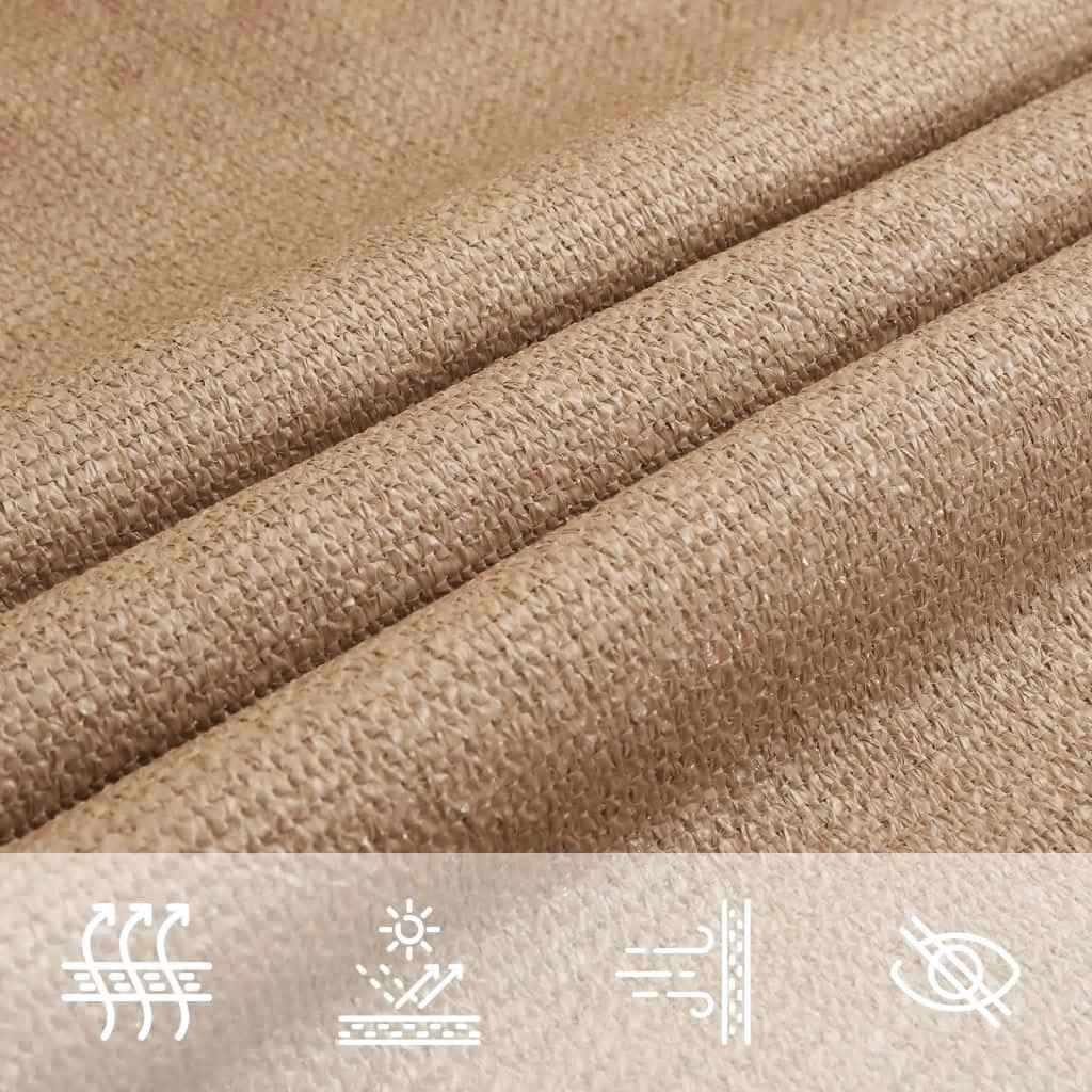 Sonnensegel 160 g/m² Taupe 3x4x5 m HDPE