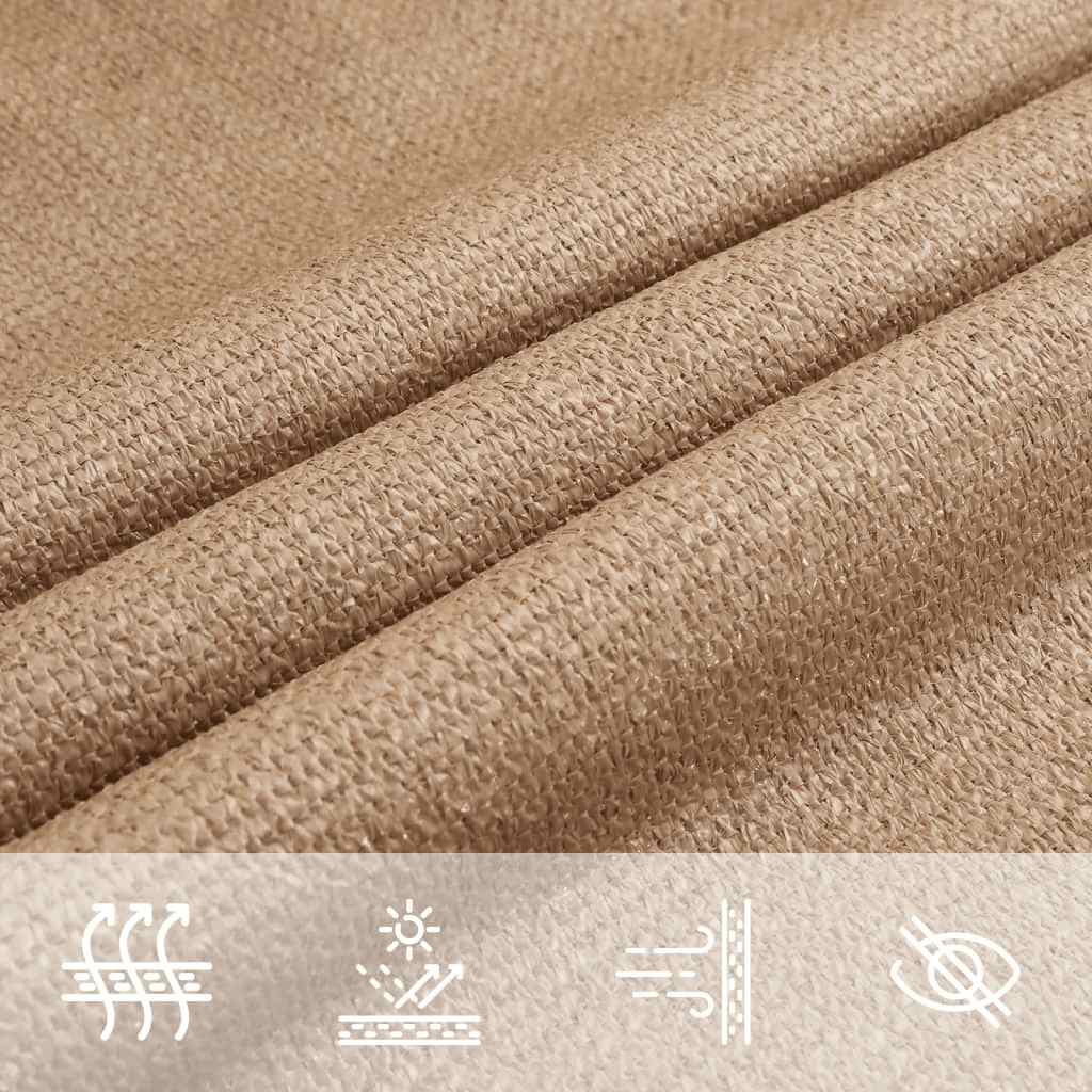 Sonnensegel 160 g/m² Taupe 4x5x5 m HDPE