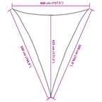 Sonnensegel 160 g/m² Taupe 4x5x5 m HDPE