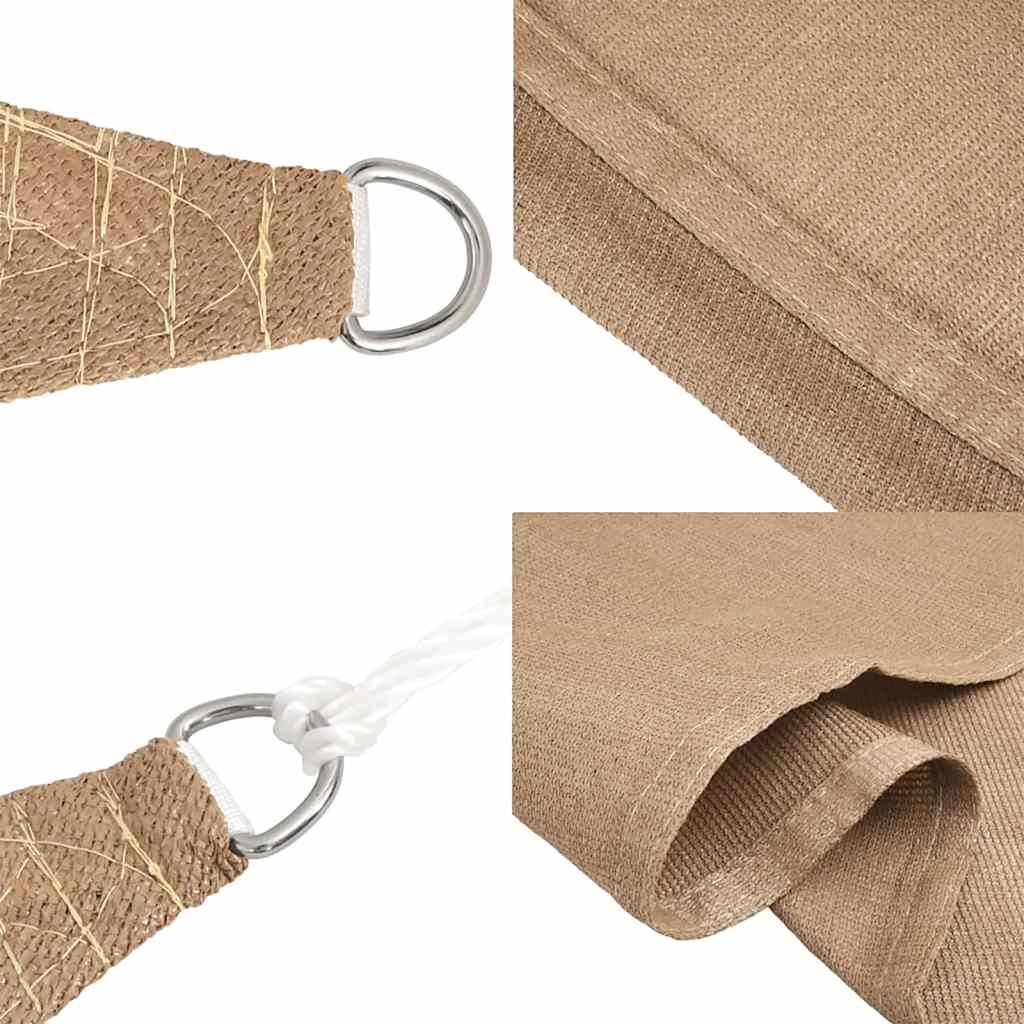 Sonnensegel 160 g/m² Taupe 5x5x6 m HDPE