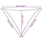 Sonnensegel 160 g/m² Taupe 5x5x6 m HDPE