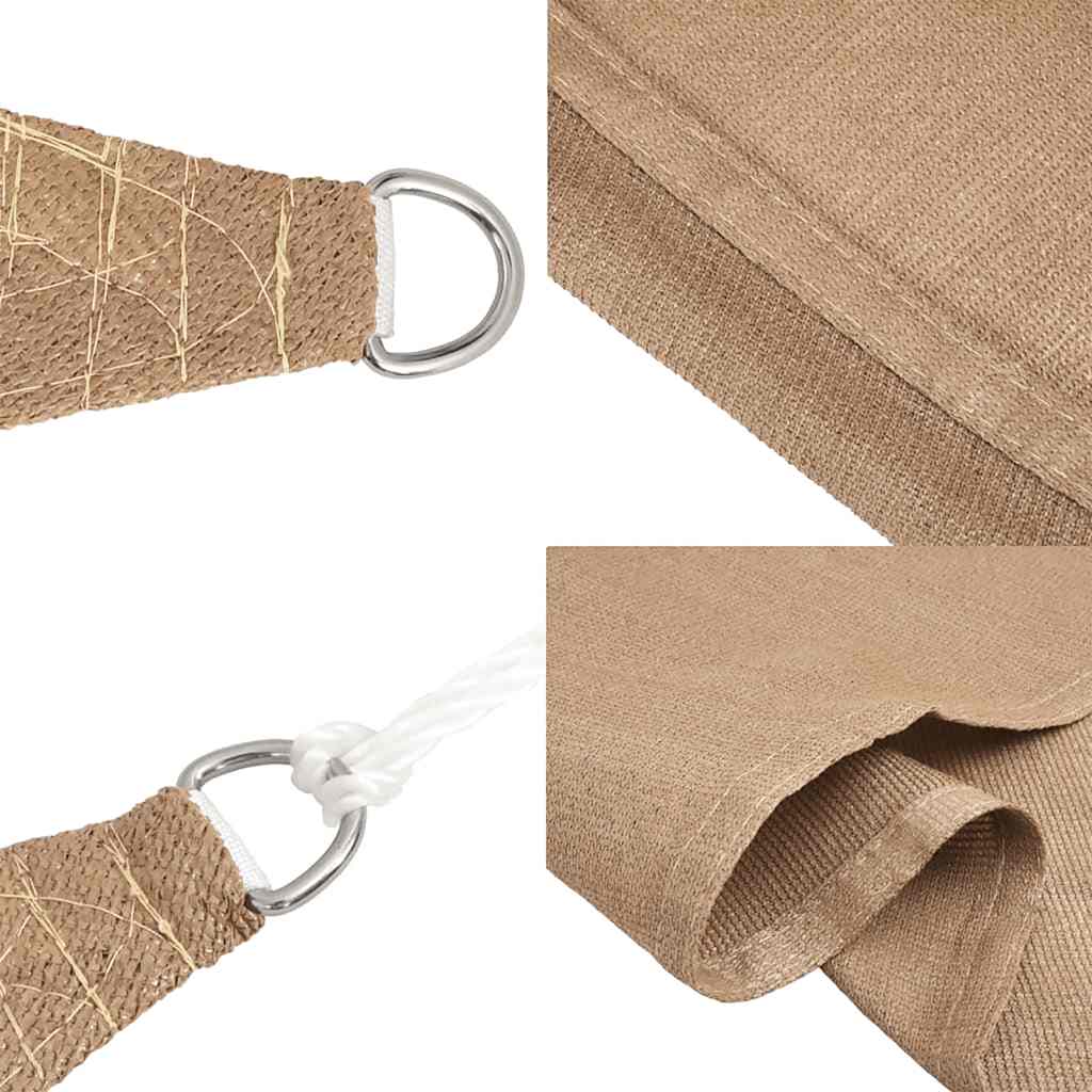 Sonnensegel 160 g/m² Taupe 3/4x3 m HDPE
