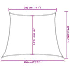 Sonnensegel 160 g/m² Taupe 3/4x3 m HDPE