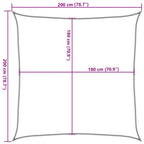 Sonnensegel 160 g/m² Dunkelgrün 2x2 m HDPE
