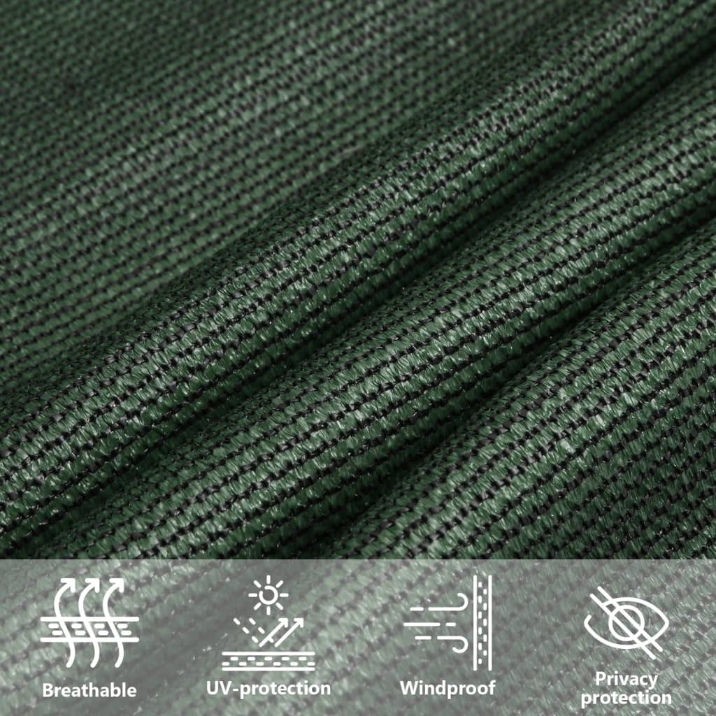 Sonnensegel 160 g/m² Dunkelgrün 2x2 m HDPE