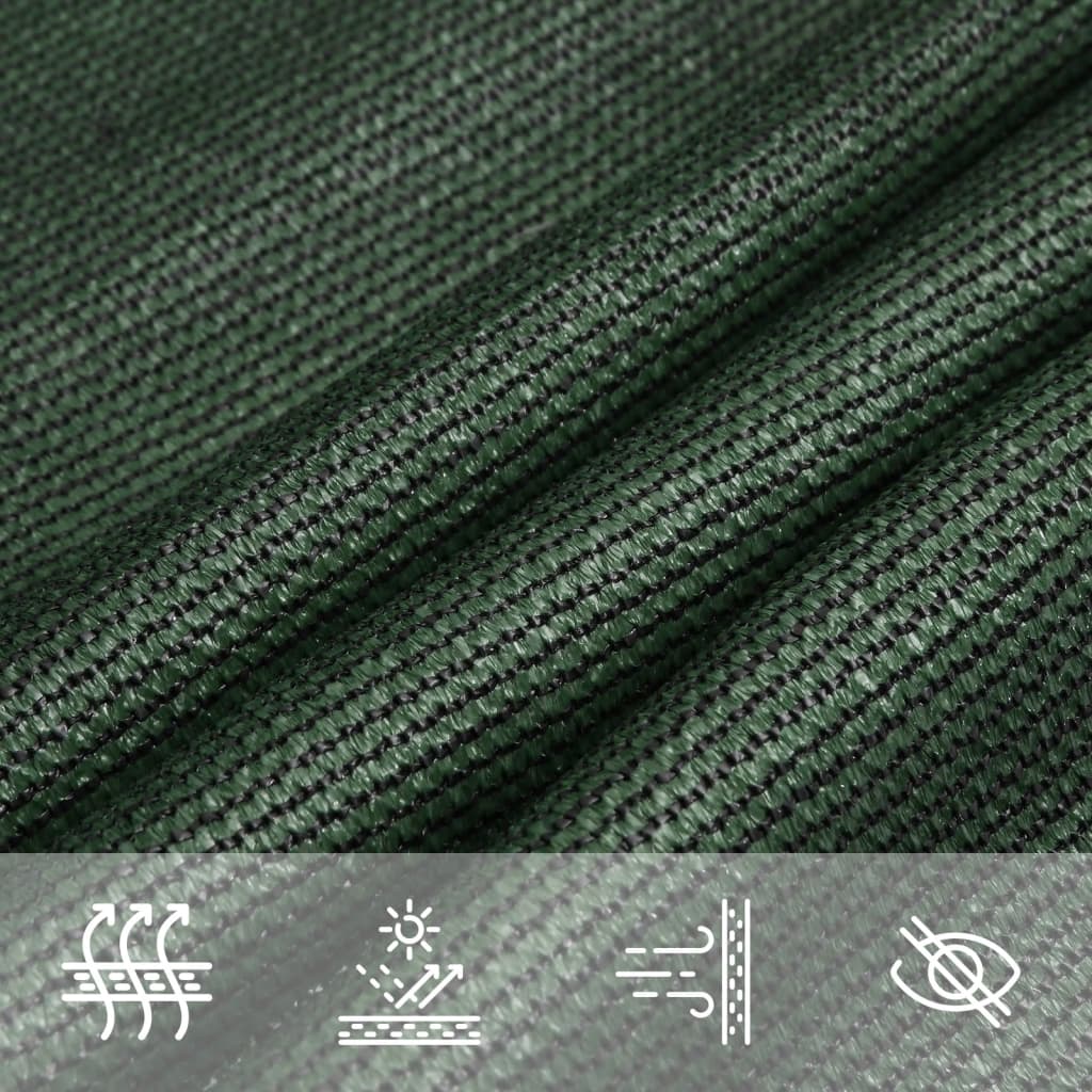 Sonnensegel 160 g/m² Dunkelgrün 3,6x3,6 m HDPE