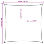 Sonnensegel 160 g/m² Dunkelgrün 3,6x3,6 m HDPE