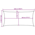 Sonnensegel 160 g/m² Gelb 2,5x5 m HDPE