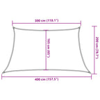 Sonnensegel 160 g/m² Gelb 3/4x2 m HDPE