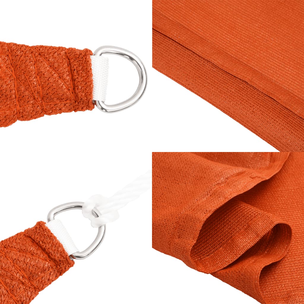 Sonnensegel 160 g/m² Rechteckig Orange 3x6 m HDPE