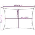 Sonnensegel 160 g/m² Rechteckig Orange 5x7 m HDPE