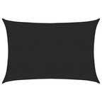 Sonnensegel 160 g/m² Schwarz 2,5x4 m HDPE