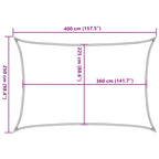 Sonnensegel 160 g/m² Schwarz 2,5x4 m HDPE