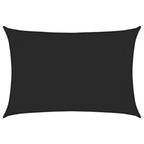 Sonnensegel 160 g/m² Schwarz 3x4,5 m HDPE