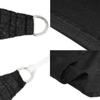 Sonnensegel 160 g/m² Schwarz 3x5 m HDPE